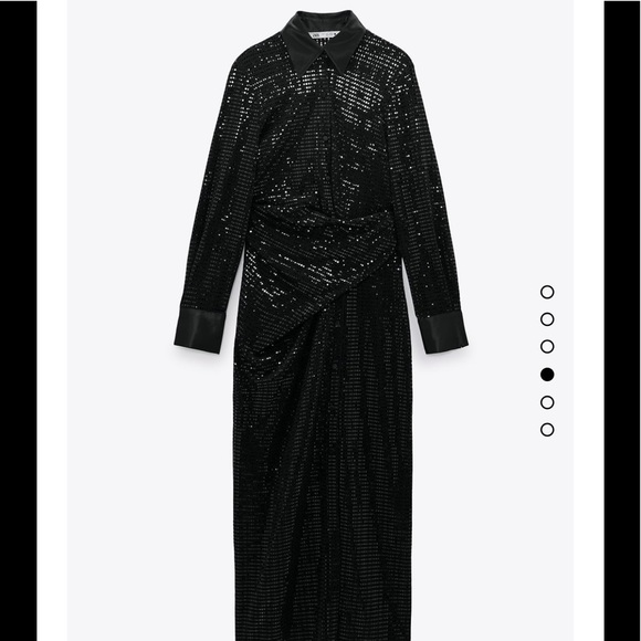ZARA SEQUIN Black Dress - Picture 5 of 13